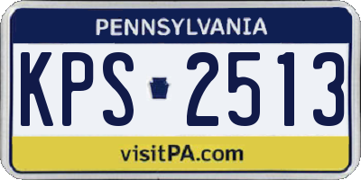 PA license plate KPS2513