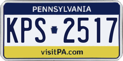 PA license plate KPS2517
