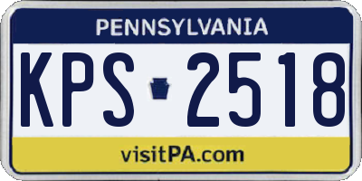 PA license plate KPS2518