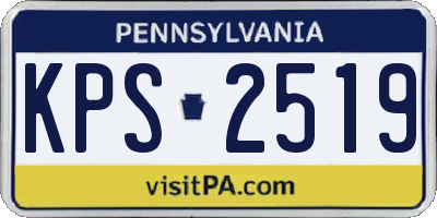 PA license plate KPS2519
