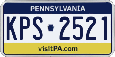 PA license plate KPS2521