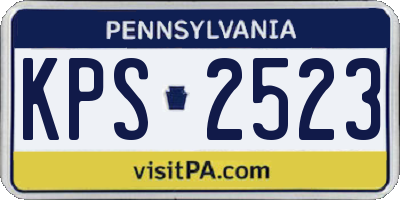 PA license plate KPS2523