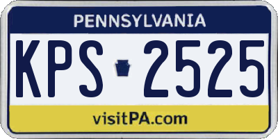 PA license plate KPS2525