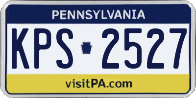 PA license plate KPS2527