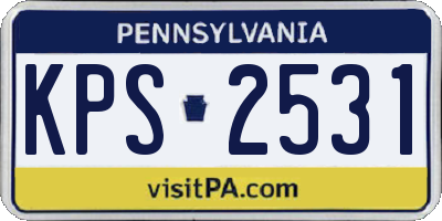 PA license plate KPS2531