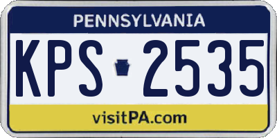 PA license plate KPS2535
