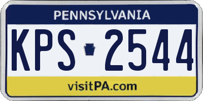 PA license plate KPS2544