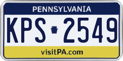 PA license plate KPS2549