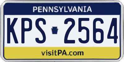 PA license plate KPS2564