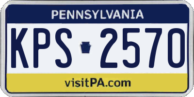 PA license plate KPS2570