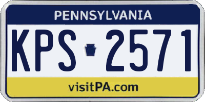 PA license plate KPS2571