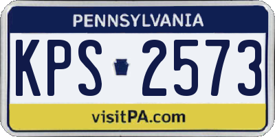 PA license plate KPS2573