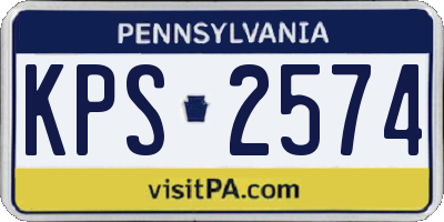 PA license plate KPS2574