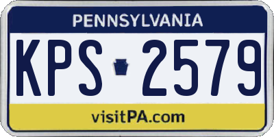 PA license plate KPS2579