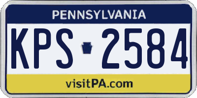 PA license plate KPS2584