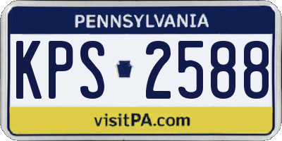 PA license plate KPS2588