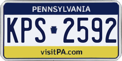 PA license plate KPS2592