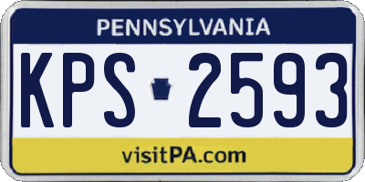 PA license plate KPS2593