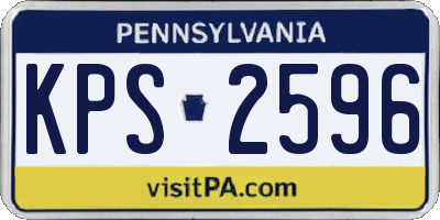 PA license plate KPS2596