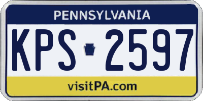 PA license plate KPS2597