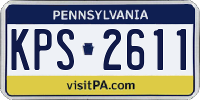 PA license plate KPS2611