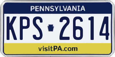 PA license plate KPS2614