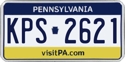 PA license plate KPS2621