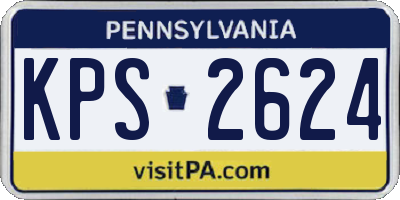 PA license plate KPS2624