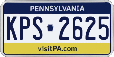 PA license plate KPS2625