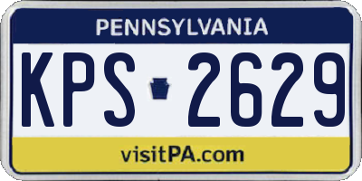PA license plate KPS2629