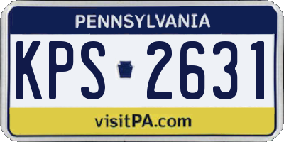 PA license plate KPS2631