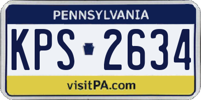 PA license plate KPS2634