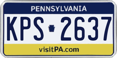 PA license plate KPS2637