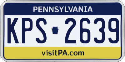 PA license plate KPS2639