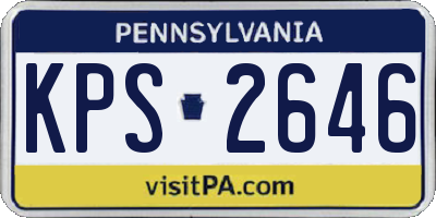 PA license plate KPS2646