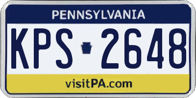 PA license plate KPS2648