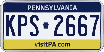 PA license plate KPS2667