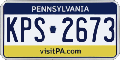 PA license plate KPS2673