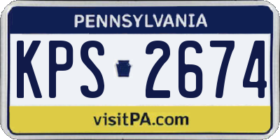 PA license plate KPS2674