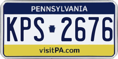 PA license plate KPS2676
