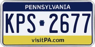 PA license plate KPS2677
