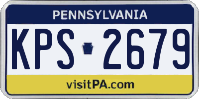 PA license plate KPS2679