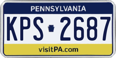 PA license plate KPS2687