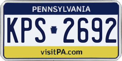 PA license plate KPS2692