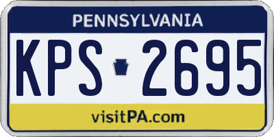 PA license plate KPS2695