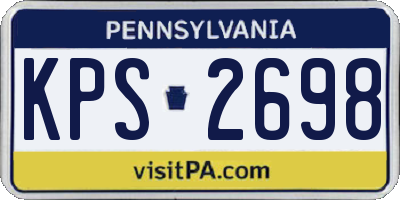 PA license plate KPS2698