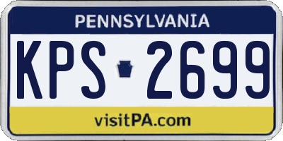 PA license plate KPS2699