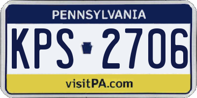 PA license plate KPS2706