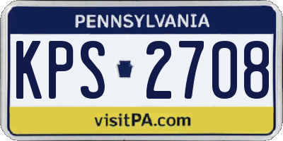 PA license plate KPS2708