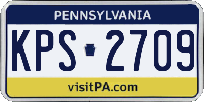 PA license plate KPS2709